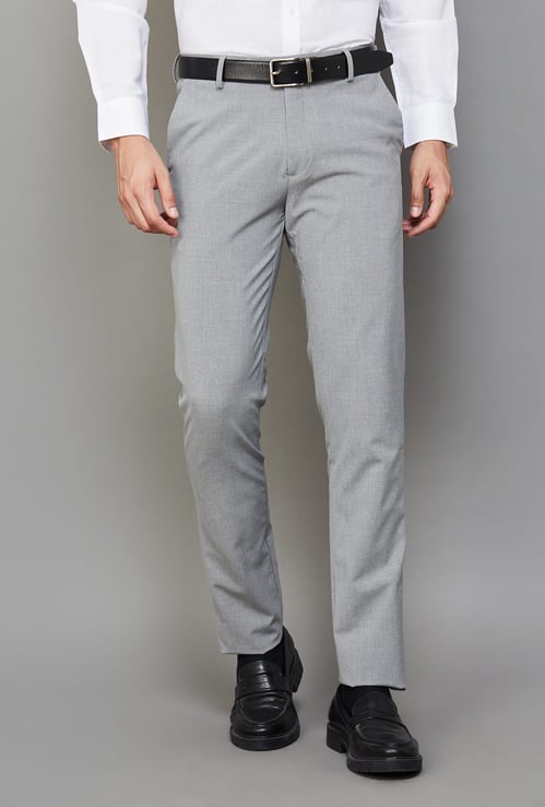 ARROW Solid Super Slim Formal Trousers