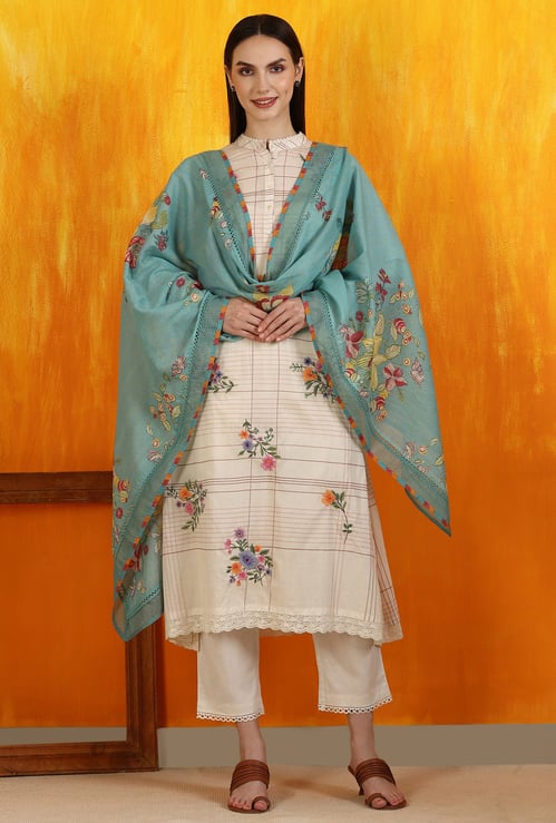 W Floral Print Dupatta