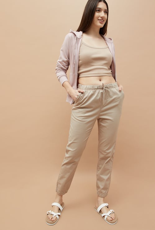 FAME FOREVER Solid Slim Fit Joggers