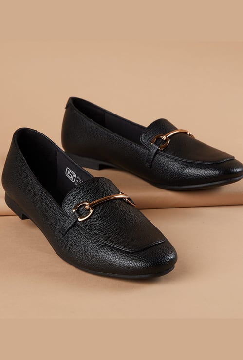 CODE Textured Horsebit Loafers