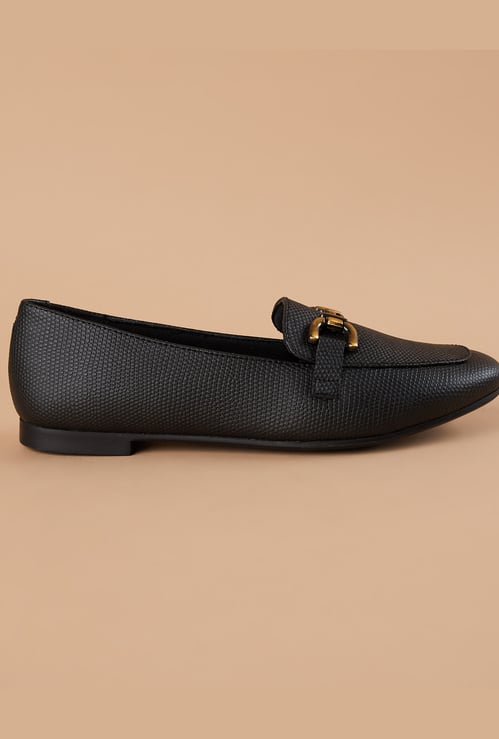 CODE Textured Horsebit Loafers
