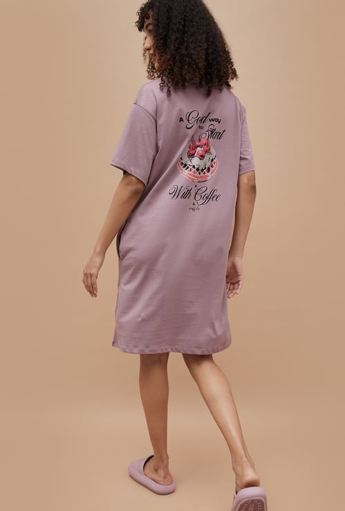 GINGER Back Print Night Dress