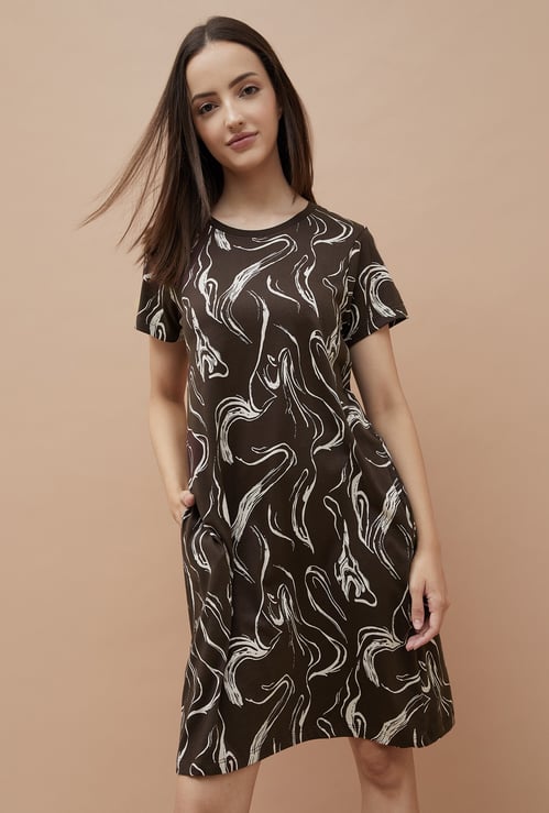 GINGER Abstract Print Night Dress