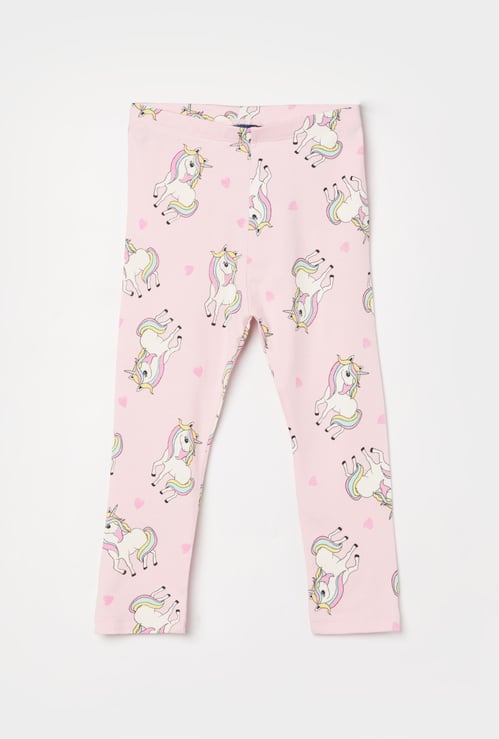 JUNIORS Girls Unicorn Print Leggings