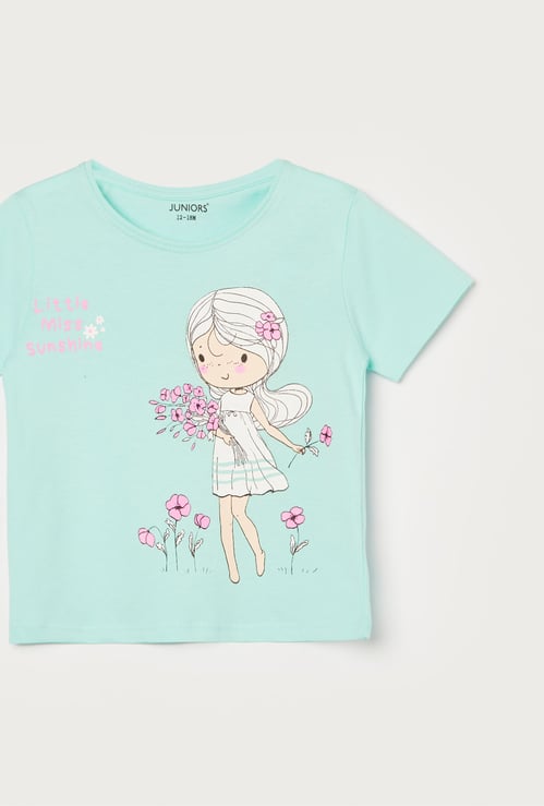 JUNIORS Girls Graphic Print T-shirt