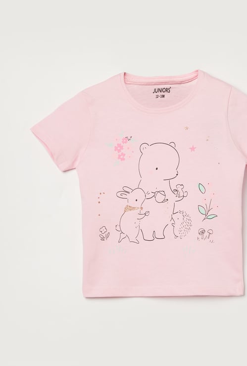 JUNIORS Girls Graphic Print T-shirt
