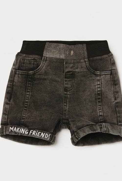 JUNIORS Boys Washed Denim Shorts