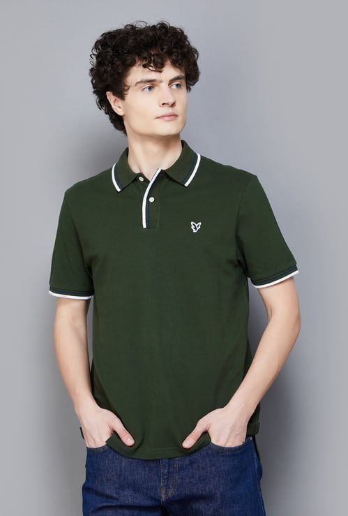 AMERICAN EAGLE Solid Polo T-shirt