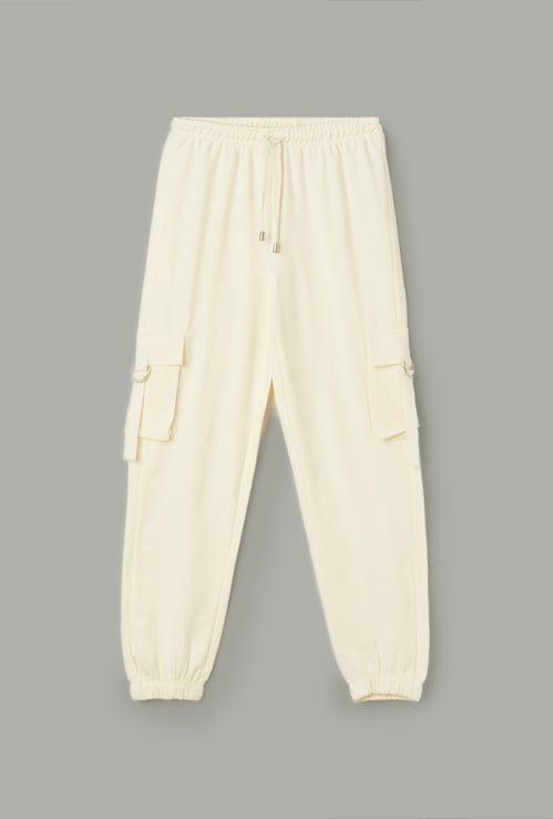 FAME FOREVER Girls Solid Cargo Joggers