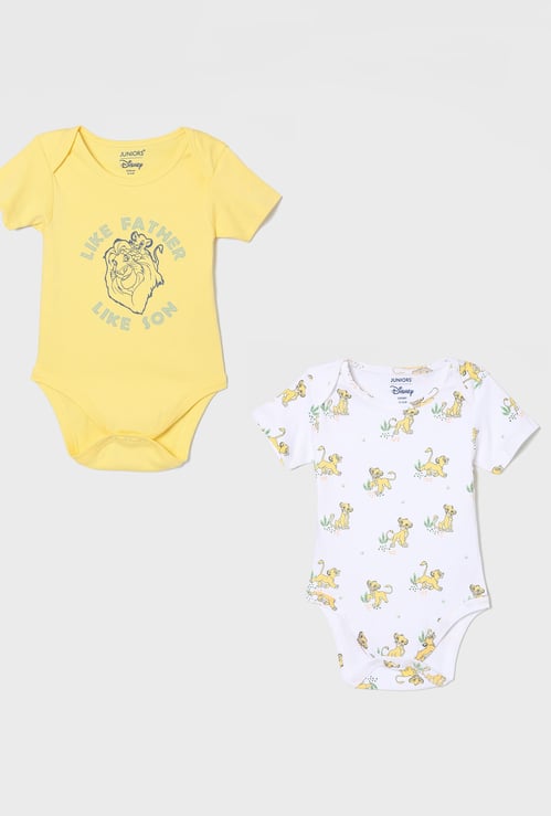 JUNIOR BABY Boys The Lion King Print Bodysuits - Pack of 2