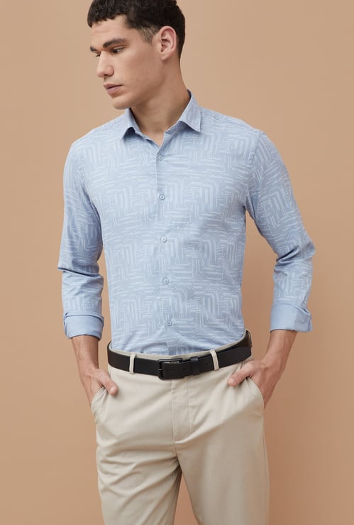CODE Printed Slim Fit Formal Shirt