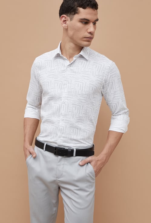 CODE Printed Slim Fit Formal Shirt