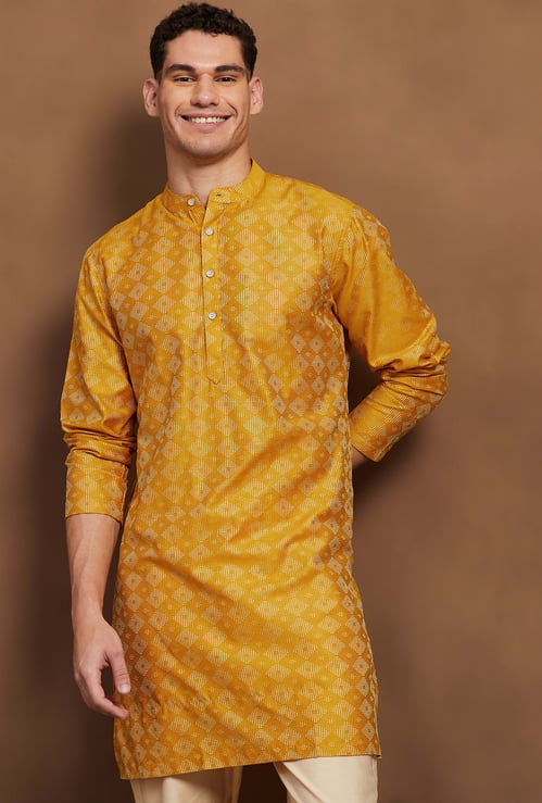 MELANGE Woven Design Straight Kurta