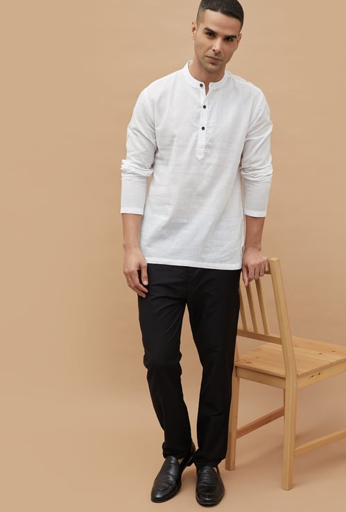 MELANGE Solid Short Kurta