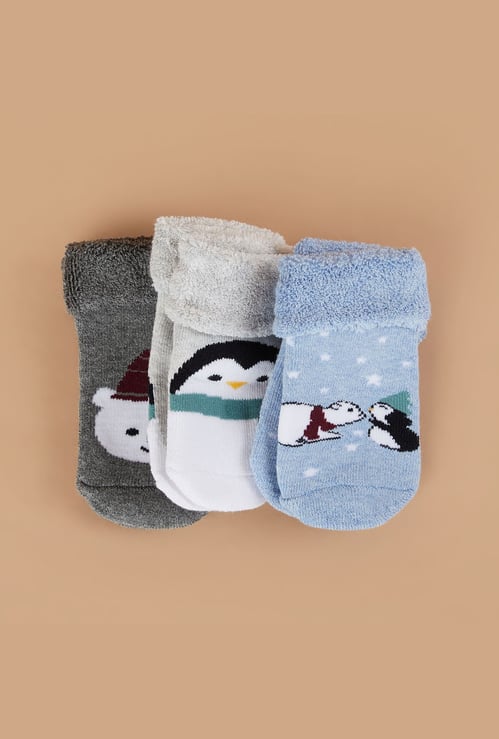 FAME FOREVER Assorted Ankle-Length Socks - Pack of 3