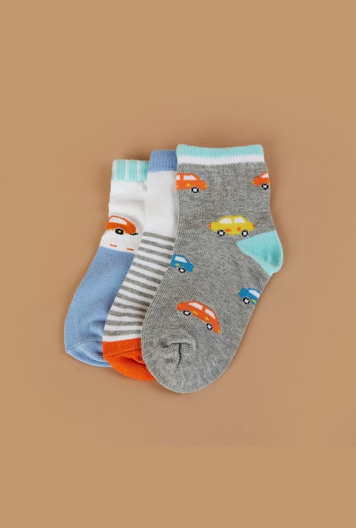 FAME FOREVER Assorted Ankle Length Socks - Pack of 3