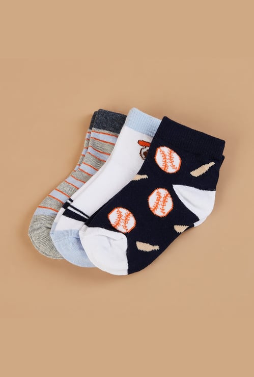 FAME FOREVER Printed Ankle-length Socks - Pack of 3
