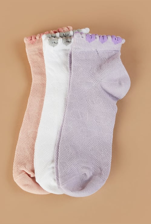 FAME FOREVER Patterned Ankle Length Socks - Pack of 3