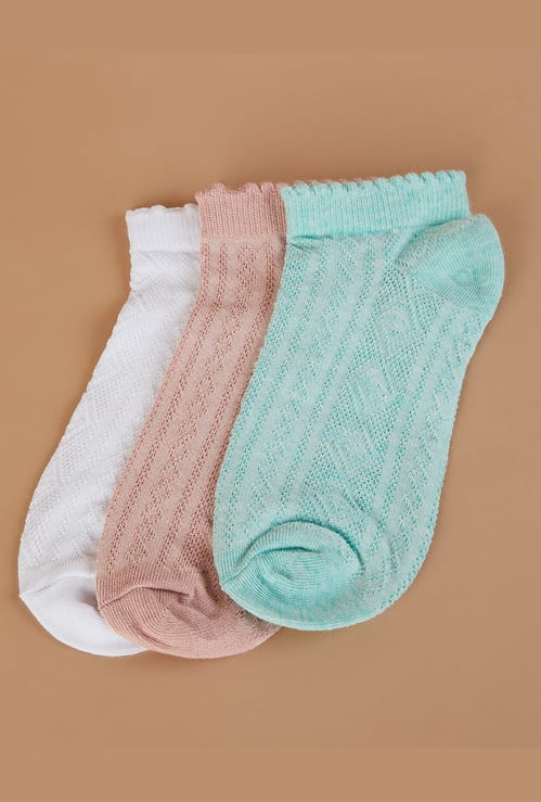 GINGER Knitted Ankle Length Socks - Pack of 3