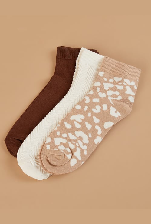 GINGER Assorted Ankle-Length Socks - Pack of 3