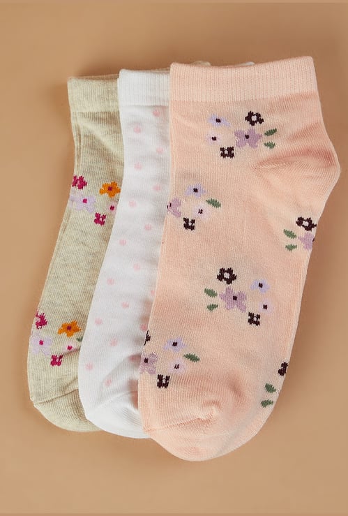 GINGER Assorted Ankle Length Socks - Pack of 3
