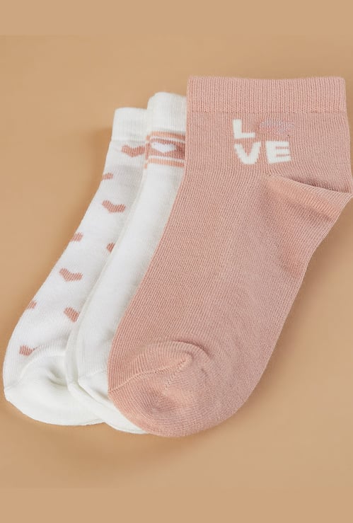 GINGER Knitted Ankle-Length Socks - Pack of 3