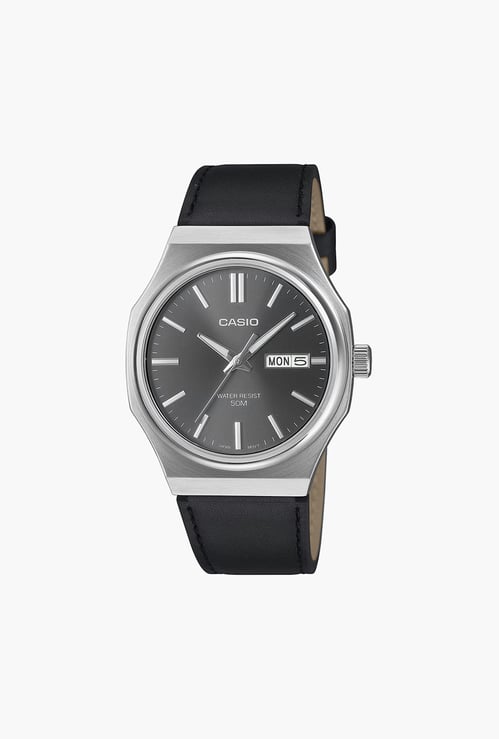 CASIO Enticer Analog Watch with Leather Strap - A2419