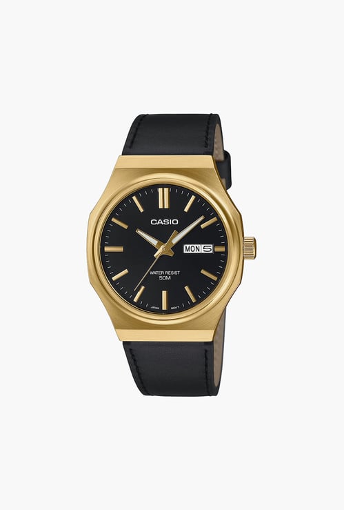 CASIO Enticer Analog Watch with Leather Strap - A2420