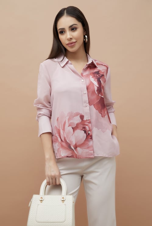 CODE Floral Print Shirt