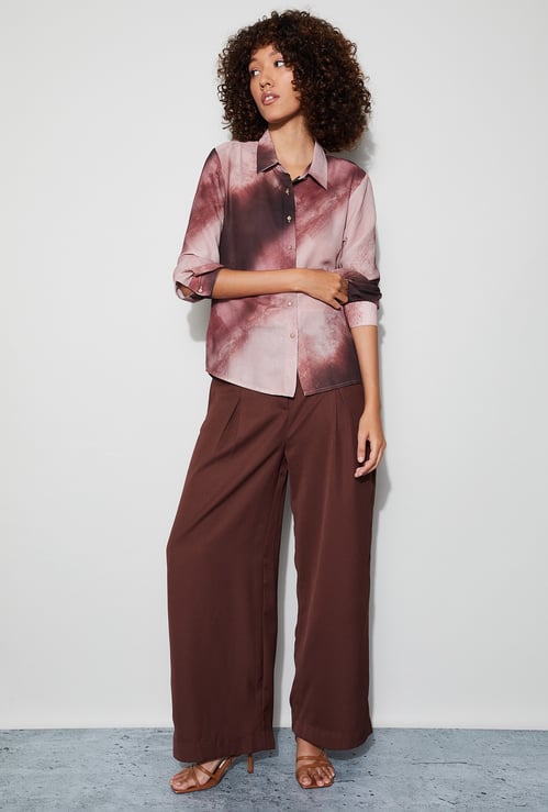 CODE Printed Shirt with Camisole