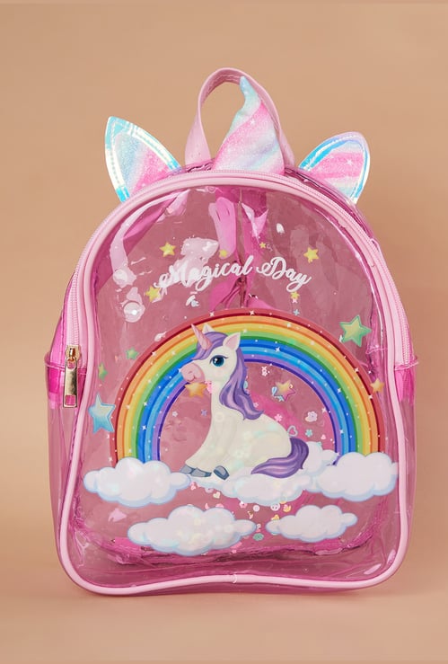 GINGER Unicorn Print Backpack