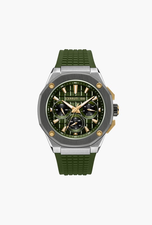 CERRUTI 1881 Multifunction Watch with Silicone Strap - CECIWGQ0073403
