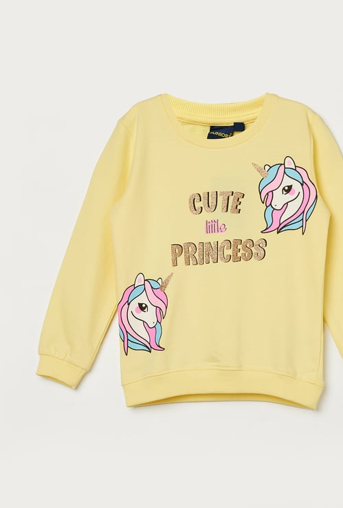 JUNIORS Girls Graphic Print Sweatshirt