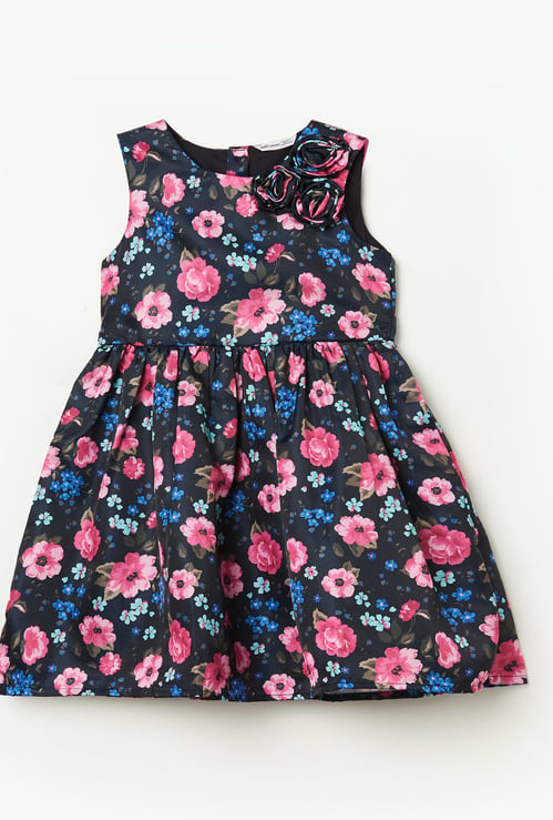 FAME FOREVER Girls Floral Print A-line Dress