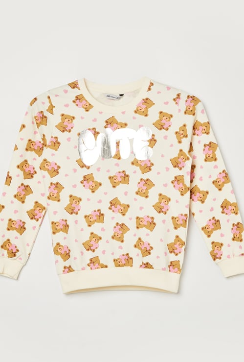 FAME FOREVER Girls Graphic Print Sweatshirt
