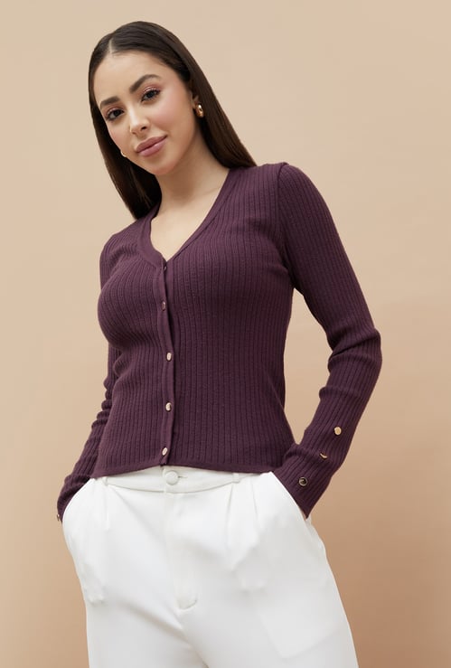 CODE Ribbed Cardigan
