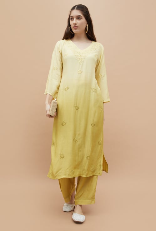 MELANGE Embroidered Kurta Set