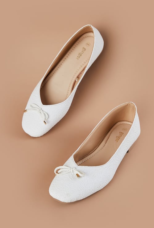 GINGER Textured Ballerinas