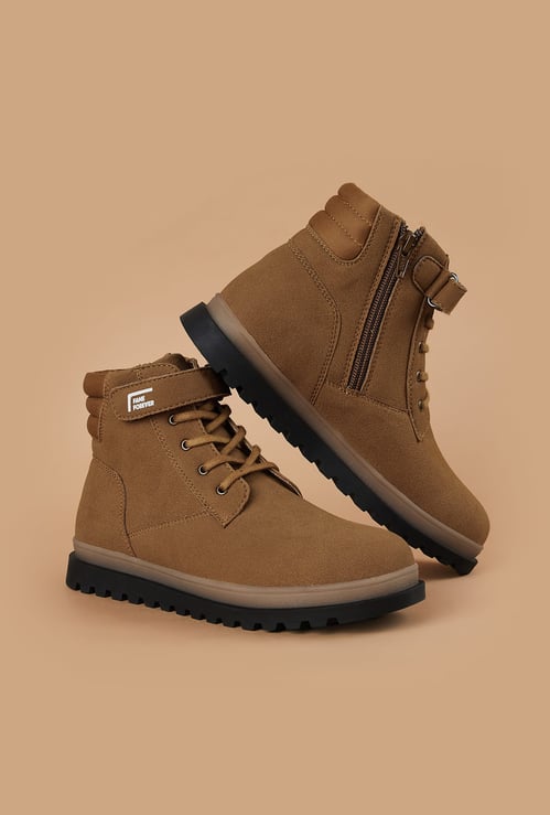 FAME FOREVER Boys Boys Solid Lace-Up Boots