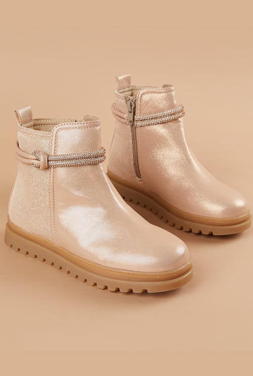 FAME FOREVER Girls Glitter Chelsea Boots