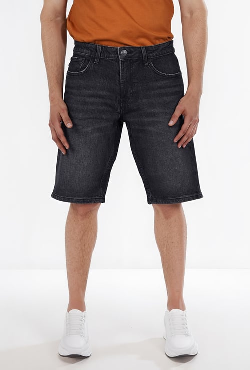CELIO Stonewashed Denim Shorts