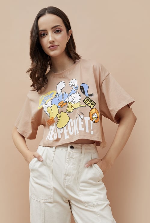 GINGER Donald Duck Print T-shirt