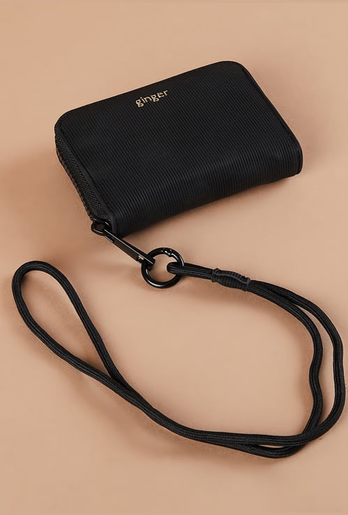 GINGER Striped Zip-Around Wallet