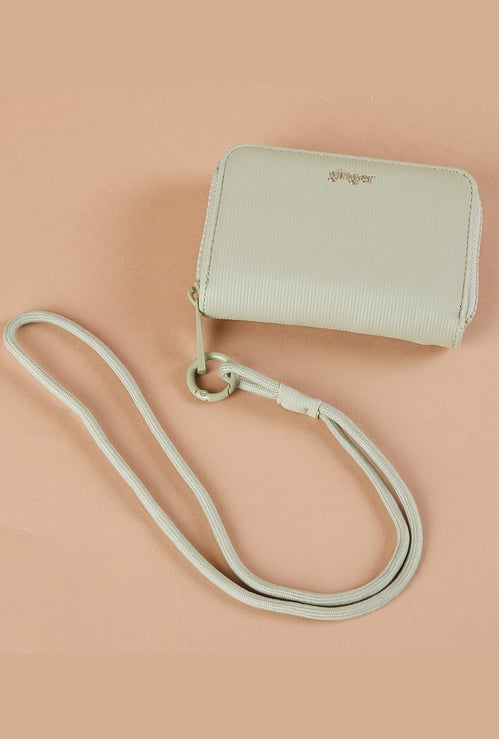 GINGER Striped Zip-Around Wallet