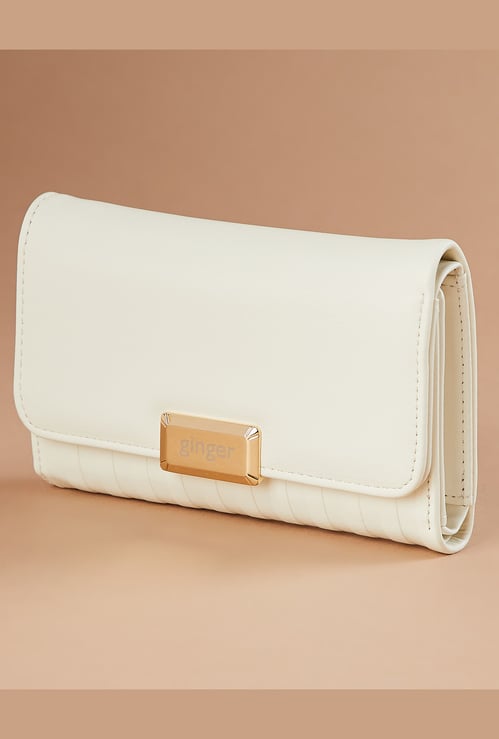 GINGER Textured Tri-Fold Wallet
