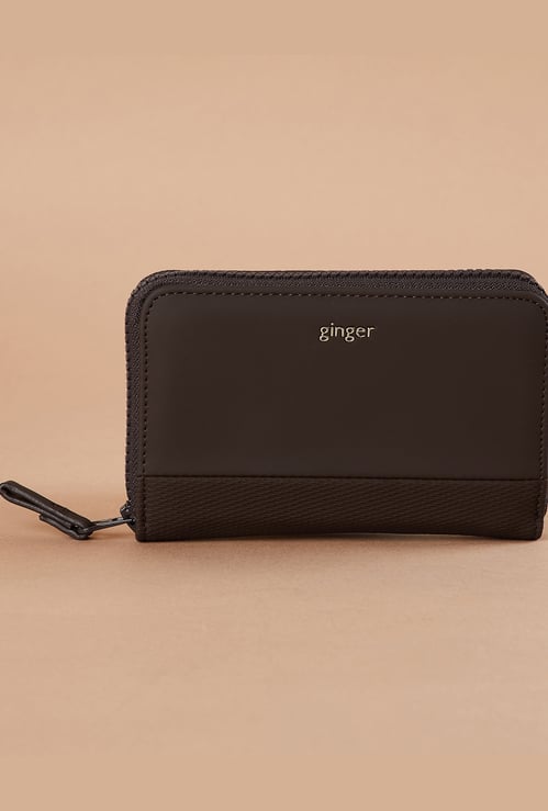 GINGER Textured Zip-Around Wallet