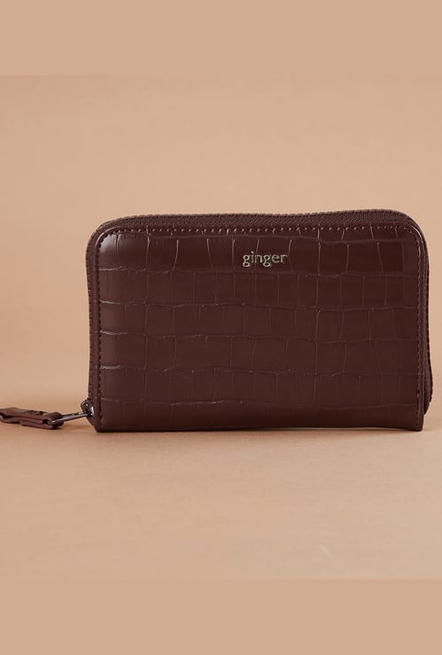 GINGER Animal Print Zip-Around Wallet