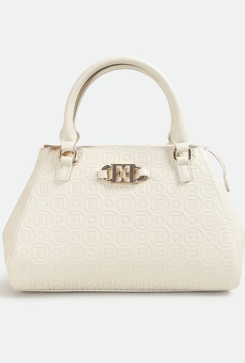 ELLE Logo Embossed Handheld Bag