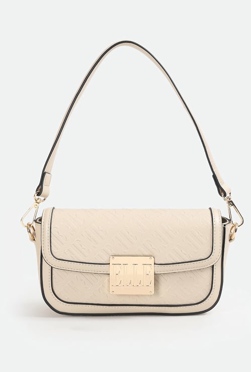 ELLE Monogram Embossed Sling Bag