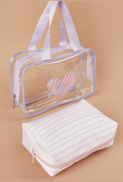 GINGER Printed Vanity Bag and Pouch - Pack of 2